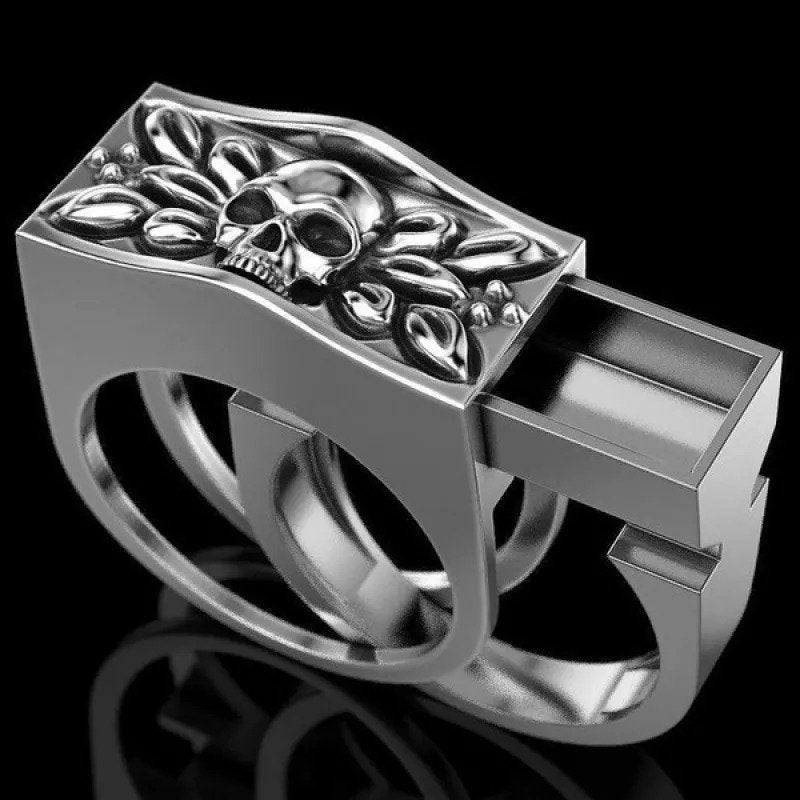 Skull Ring With Hidden Compartment - JUMIASTOCK