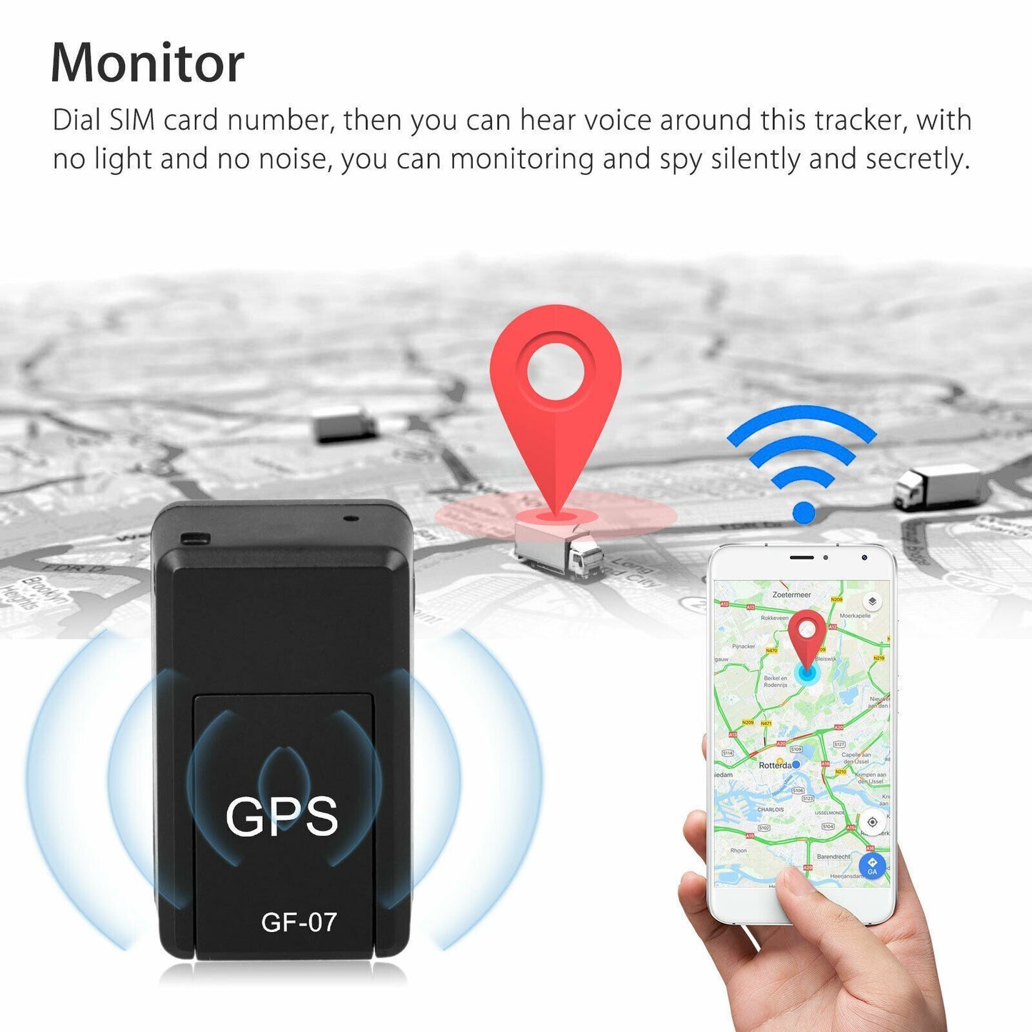 Mini GPS localisateur et détection de voix - GF07 - JUMIASTOCK